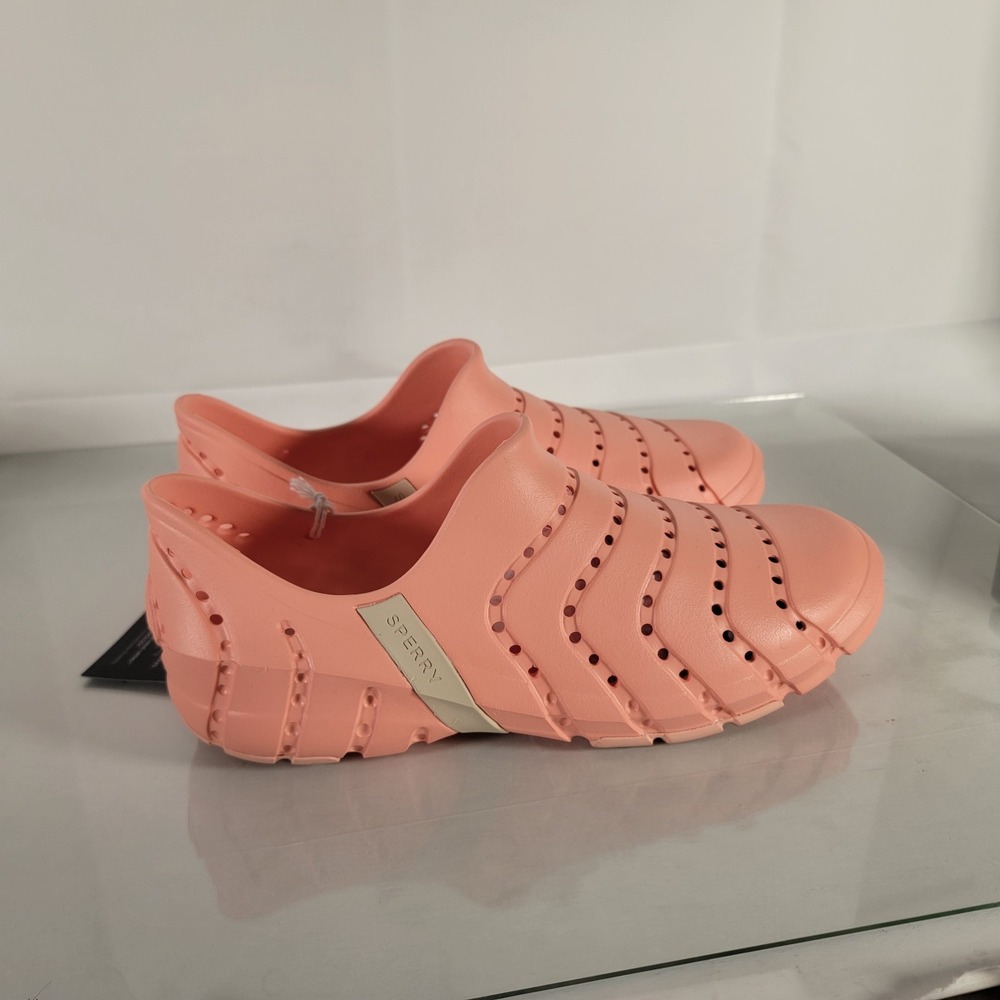 Sperry Water Strider Perforated Slip On Pool Beach Shoe‎ Peach Orange Women's 7